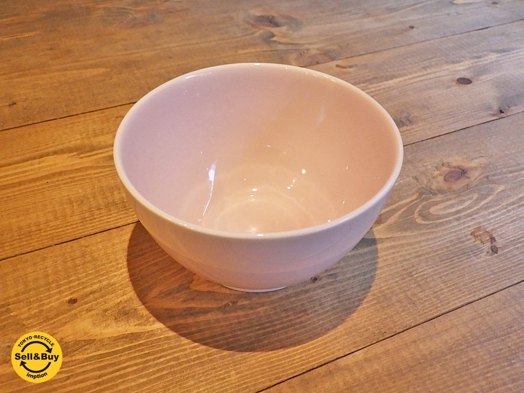 イイホシユミコ yumikoiihoshi CHECK&STRIPE 別注 カフェオレボウル L グレイッシュピンク ■