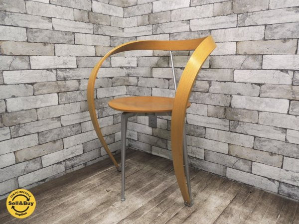 カッシーナ / Cassina アンドレア・ブランジ '93 デザイン 傑作 『 952 * " Revers / リバース " アームチェア 』 ビーチ / ナチュラル C ★