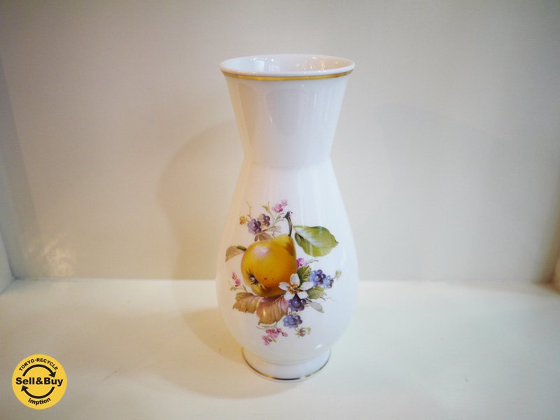 マイセン Meissen フラワーベース フルーツ&フラワー 花瓶 梨 ◎
