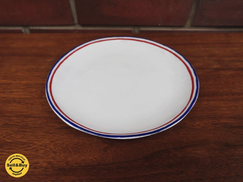 アスティエ・ド・ヴィラット Astier de Villatte トリコロール 20cm プレート ●