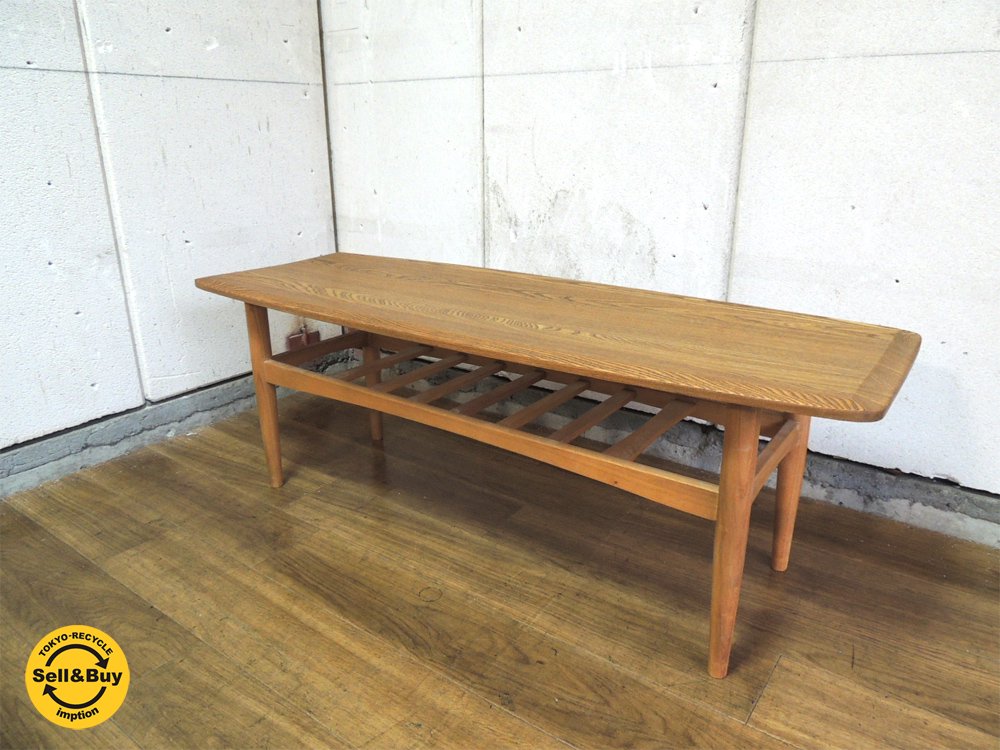 モモナチュラル momonatural ベント VENT オーク材天板仕様 コーヒーテーブル ローテーブル w121cm ●