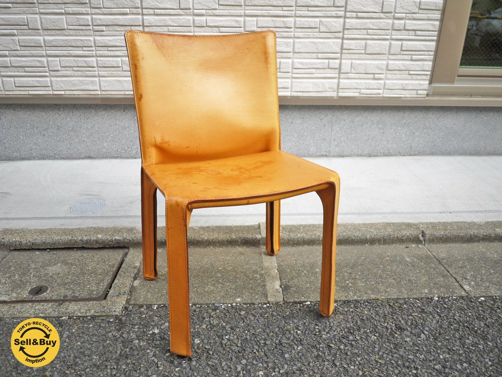 カッシーナ イクスシー Cassina ixc. キャブ アームレスチェア 412CAB マリオ・ベリーニ デザイン ナチュラル B ◎