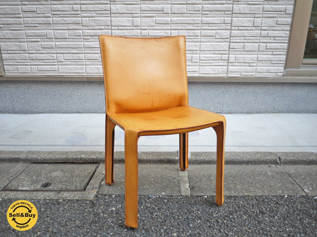 カッシーナ イクスシー Cassina ixc. キャブ アームレスチェア 412CAB マリオ・ベリーニ デザイン ナチュラル A ◎