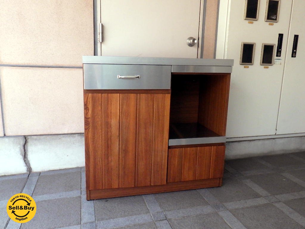 ウニコ unico ストラーダ STRADA キッチンカウンター オープン ステンレストップ 幅90cm ★