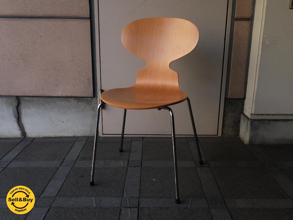 フリッツハンセン Fritz Hansen アントチェア ANT CHAIR アルネ ヤコブセン 4本脚 ナチュラル ビーチ THE ANT (A)★