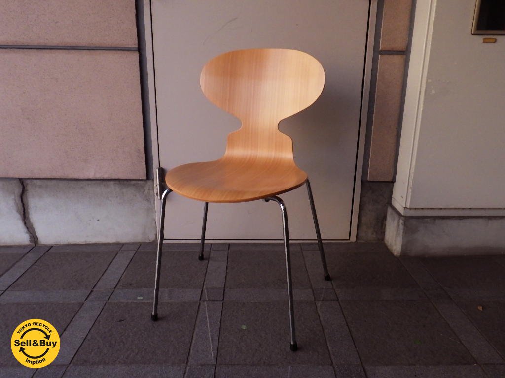 フリッツハンセン Fritz Hansen アントチェア ANT CHAIR アルネ ヤコブセン 4本脚 ナチュラル ビーチ THE ANT (B)★
