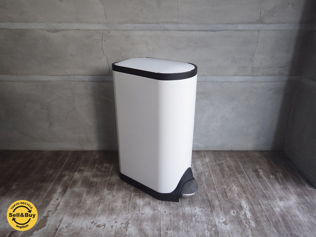 シンプルヒューマン simplehuman ダストボックス バタフライカン 30L ホワイト ♪