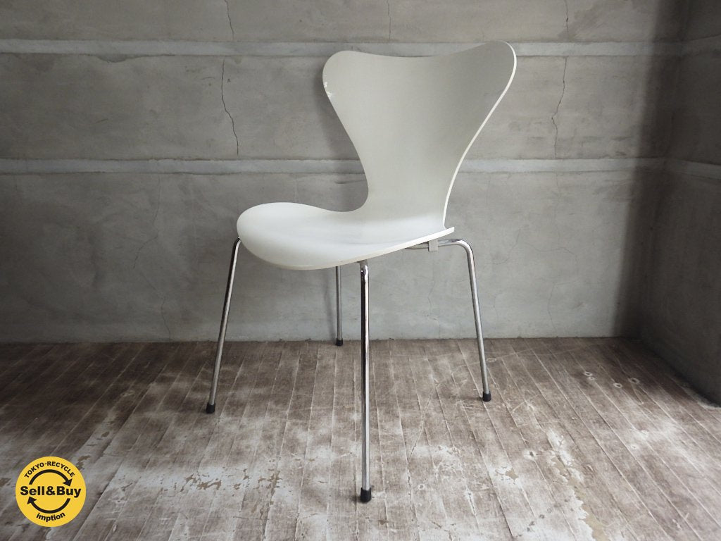 フリッツハンセン Fritz Hansen セブンチェア ホワイト ラッカー仕上げ Arne Jacobsen アルネ ヤコブセン B ♪