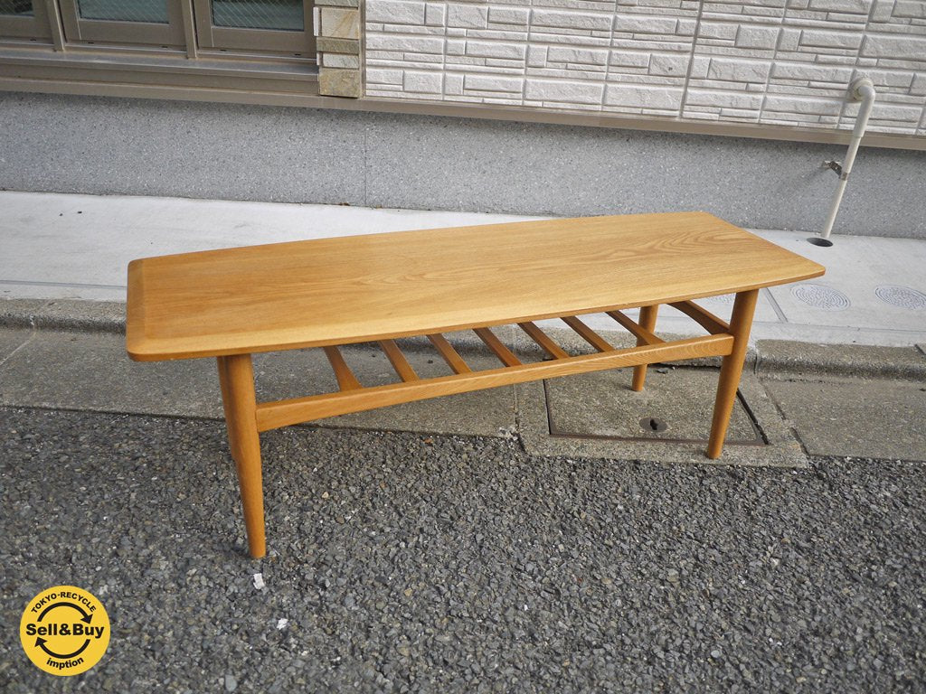 モモナチュラル momonatural ベント VENT タモ材 コーヒーテーブル ローテーブル w121cm ◎