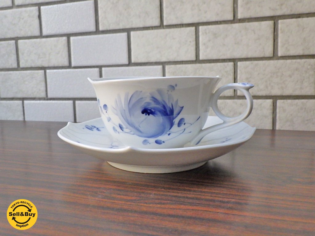 マイセン meissen 青い花 カップ&ソーサー 未使用品 B ■