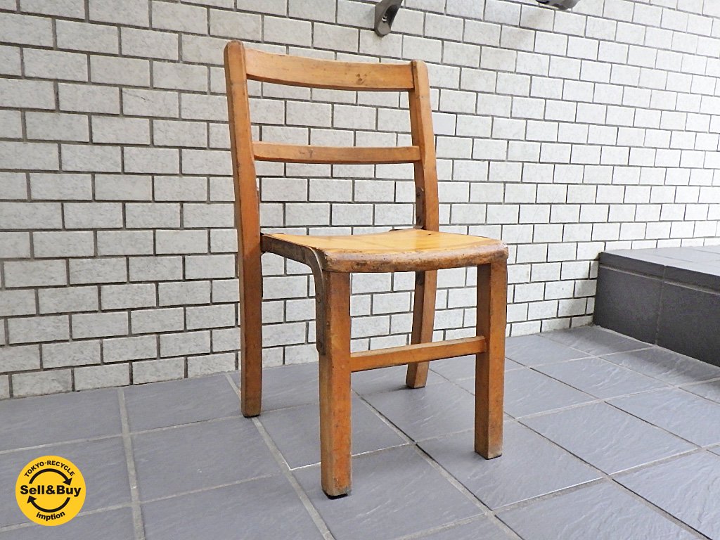 UKビンテージ スタッキング スクールチェア キッズ~ジュニア用 A ■