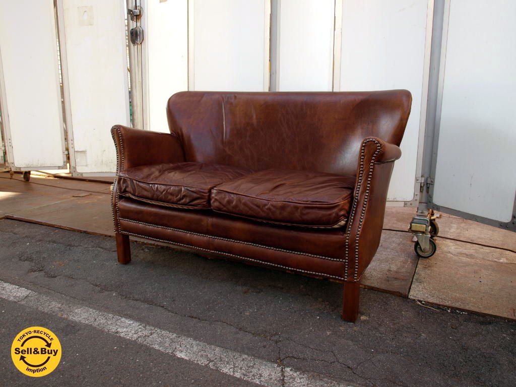 ハロ HALO プロフェッサー PROFESSOR 2シーター Journal Standerd Furniture別注 ソファ 本革 リバーシブルシート 展示品 ★