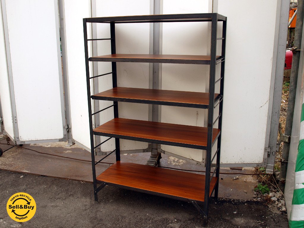 ウニコ unico ランバーミニ シェルフ LAMBER-mini shelf 幅80cm アイアンフレーム ★