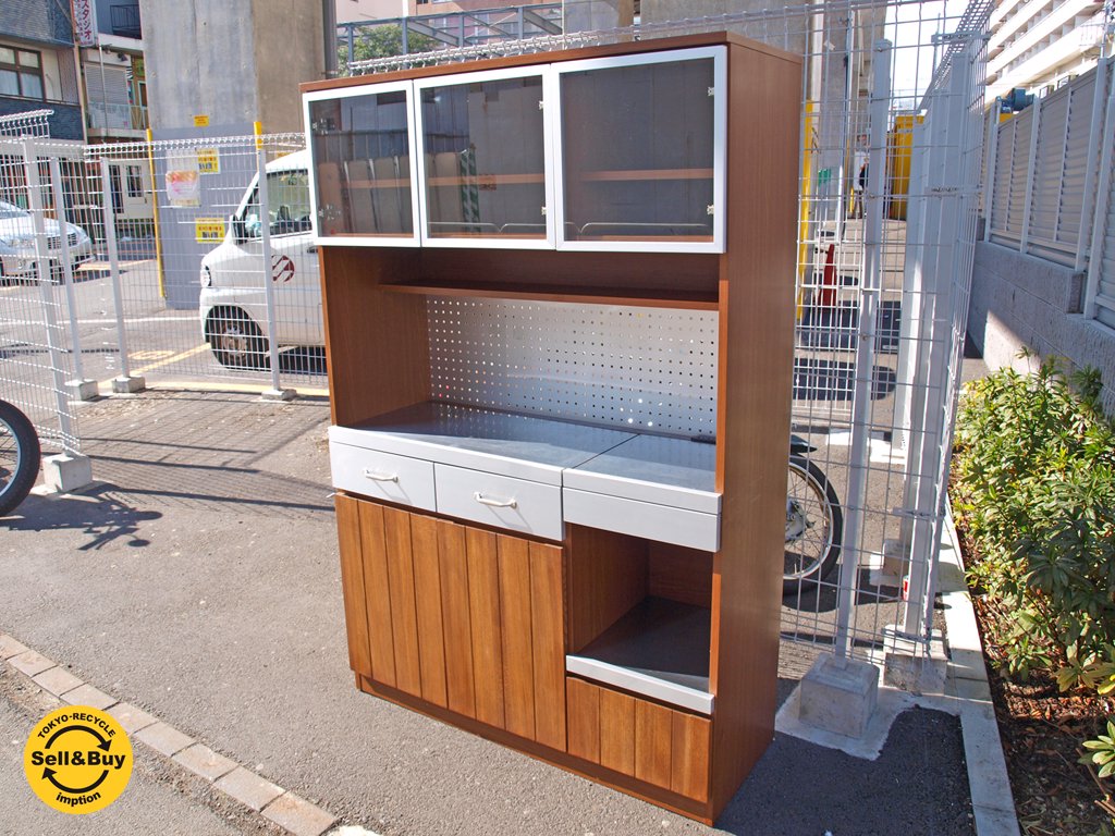 ウニコ unico ストラーダ STRADA キッチンボード レンジボード 食器棚 ワイド 120 ★