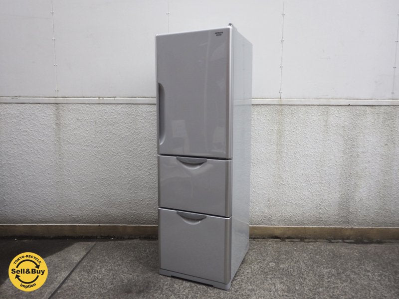 日立 HITACHI 302L 3ドア 冷凍冷蔵庫 自動製氷 真空チルド R-S300DMV 2013年製 メタリックグレー ●
