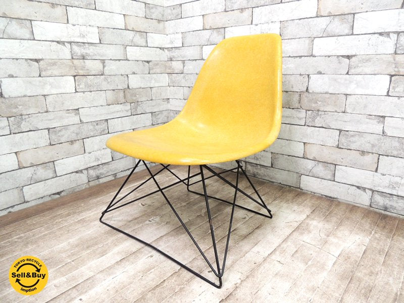 ハーマンミラー Herman Miller 2ndビンテージ サイドシェルチェア ビンテージ ブラックキャッツクレイドルベース イームズ ■