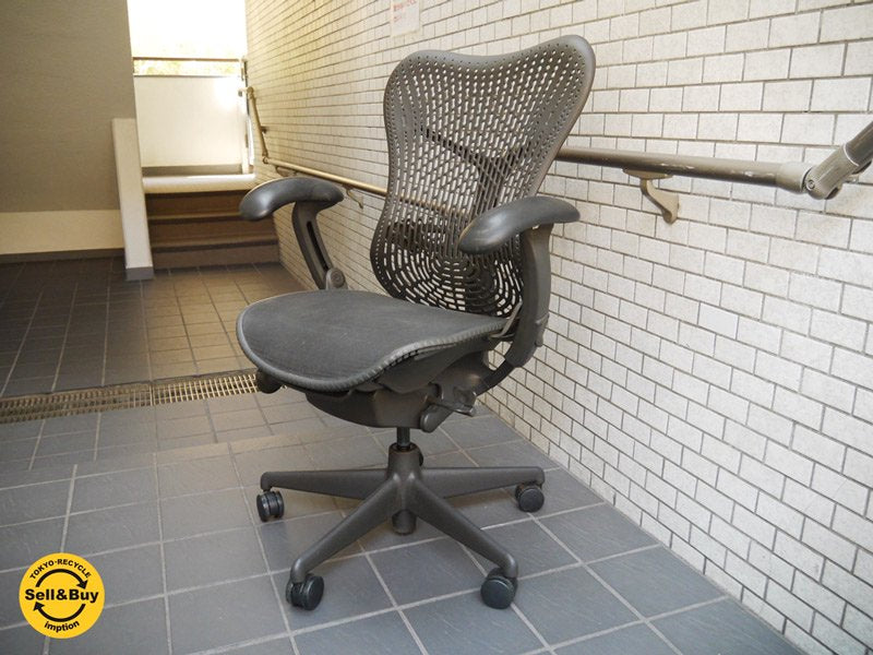ハーマンミラー Herman Miller ミラチェア Mirra Chair スタジオ7.5 ブラックxグラファイトカラー■