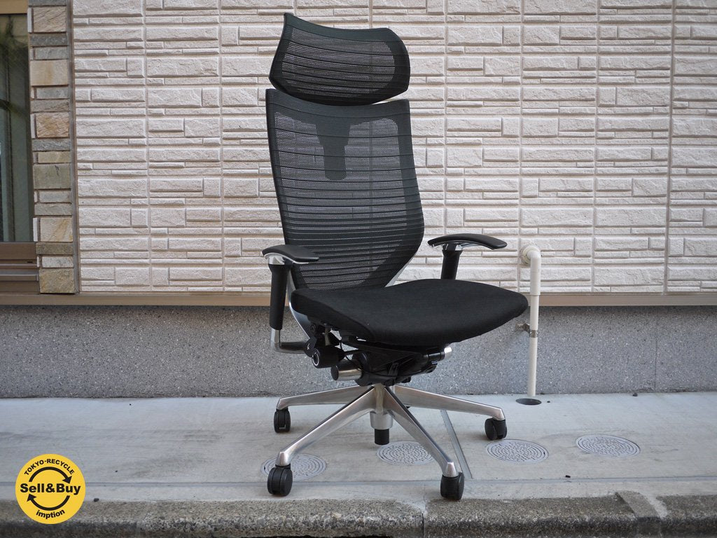オカムラ okamura バロンチェア Baron チェア エクストラハイバック 可動ヘッドレスト ◎