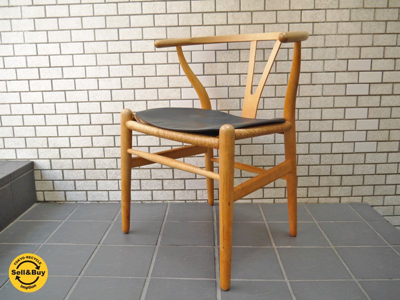カールハンセン&サン Carl Hansen & Son Yチェア CH24 ハンス・J・ウェグナー ビーチ材 オイルフィニッシュ レザーシートパッド付き 廃盤 日本仕様サイズ A ■