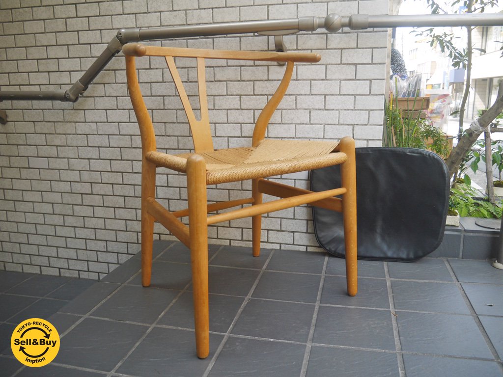 カールハンセン&サン Carl Hansen & Son Yチェア CH24 ハンス・J・ウェグナー ビーチ材 オイルフィニッシュ レザーシートパッド付き 廃盤 日本仕様サイズ B ■