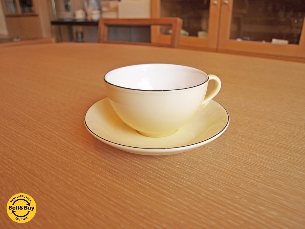 グスタフスベリ GUSTAVSBERG ナチュール NATUR ティーカップ&ソーサー イエロー ★