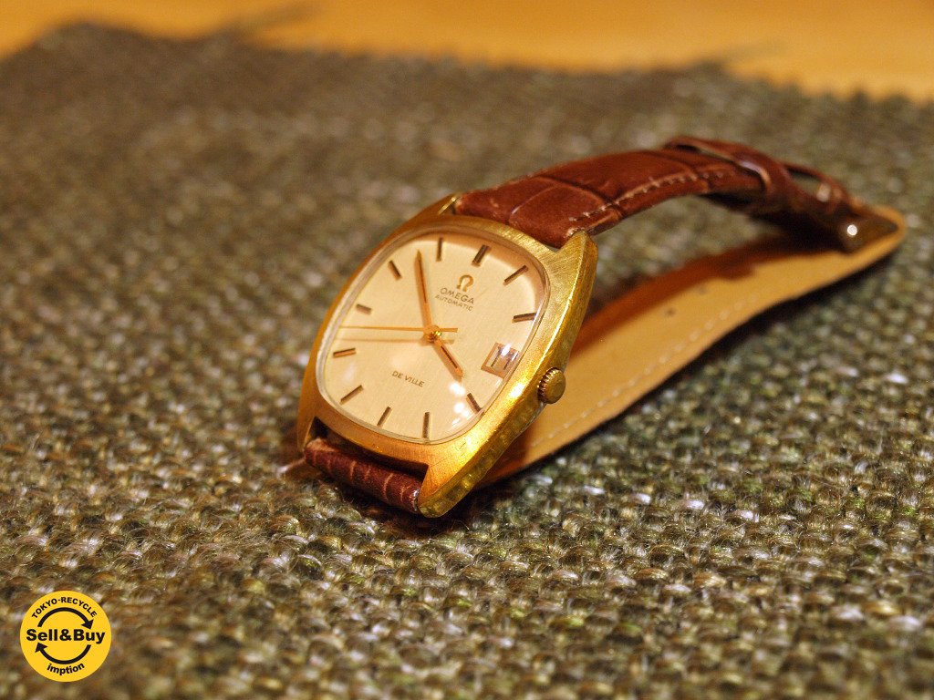 オメガ OMEGA デビル DE VILLE 自動巻き AUTOMATIC SWISS MADE デイト メンズ 腕時計 クラシック ★