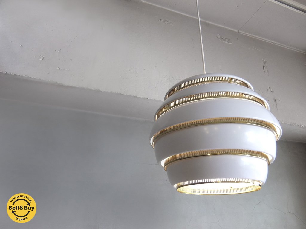 アルテック artek A331 ビーハイブ BEEHIVE ブラス ペンダントライト 照明 アルヴァアアルト デザイン 展示品 フィンランド ♪