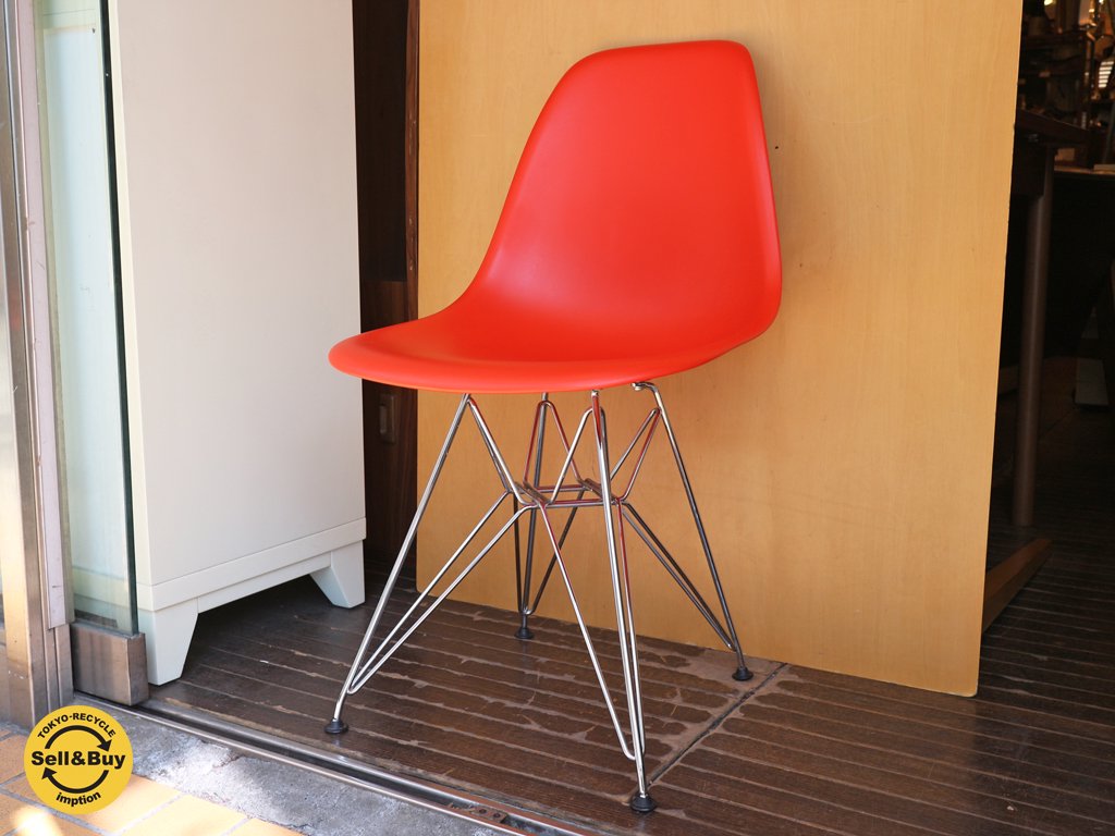 ヴィトラ vitra サイドシェルチェア エッフェルベース DSR オレンジ ハーマンミラー社取扱い Herman Miller ◎