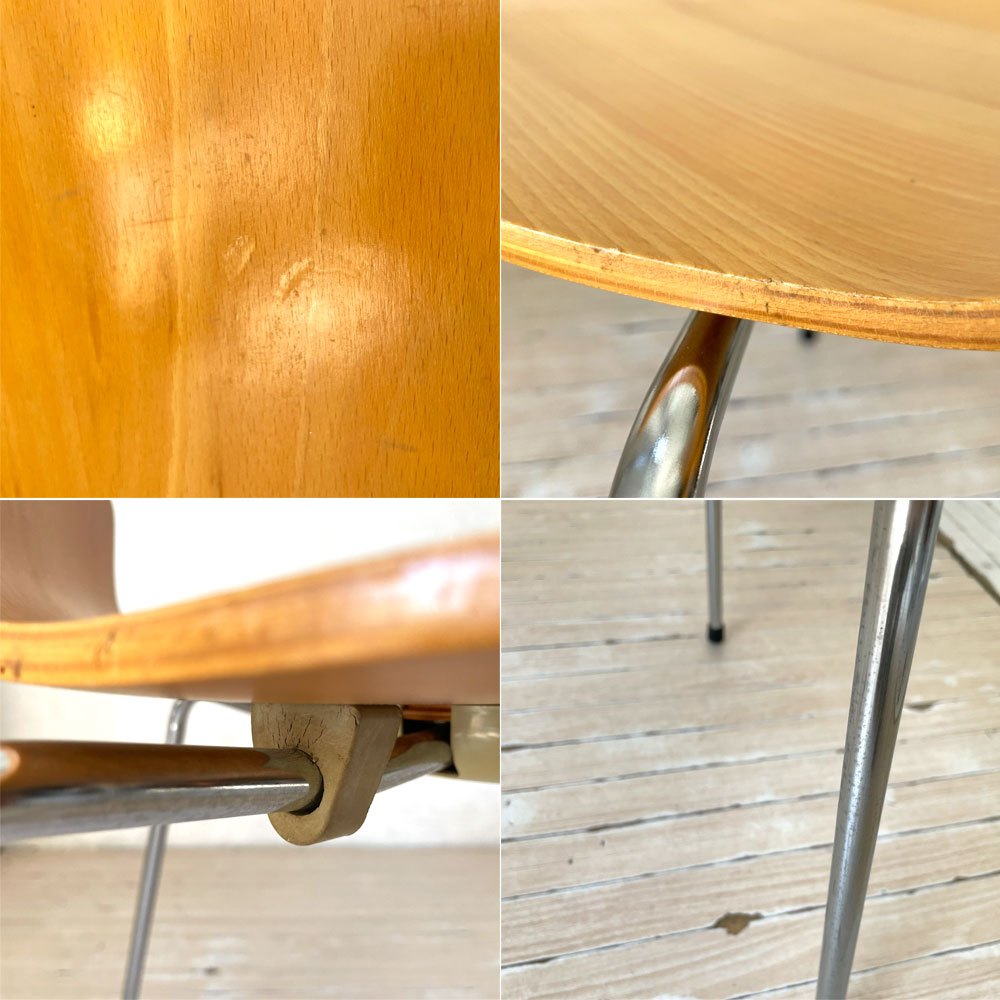 フリッツハンセン Fritz Hansen 3101 アリンコチェア アントチェア 4本脚 ナチュラルビーチ ラッカー仕上げ アルネ・ヤコブセン B ★