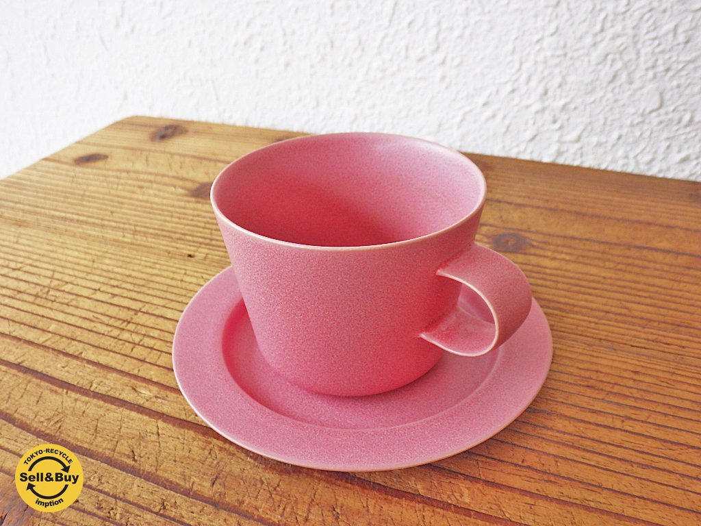 イイホシユミコ アンジュール Unjour マーティンカップ matin cup マグカップ 限定カラー ピンク カップ&ソーサー ◇