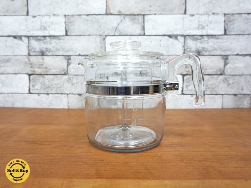 オールドパイレックス old PYREX パーコレーター デラックス 6Cup 60's~70'sビンテージ ●