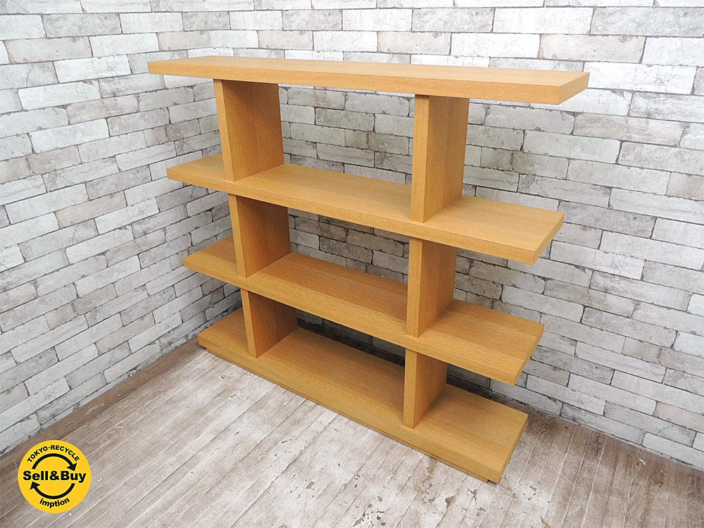 柏木工 KASHIWA オークスタジオ JLK14 シェルフ4段 W135cm OAK STUDIO 国産クラフト家具 ●