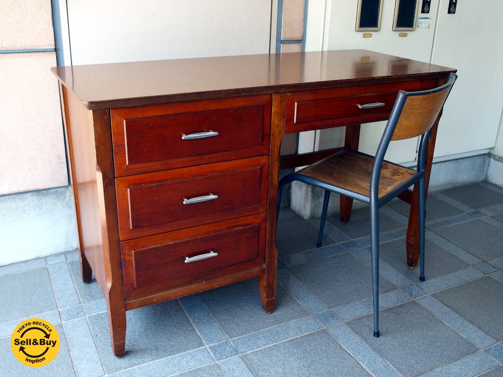 B.P.John 片袖デスク DESK 60's 米軍家具 アメリカ 書斎 USビンテージ ★