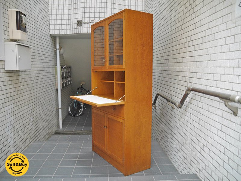 メーベルトーコー MOBEL TOKO カップボード ライティングビューロー付き 食器棚 北海道旭川 ■