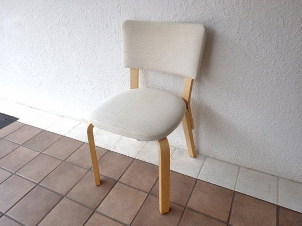 アルテック artek 63 チェア アルヴァアアルト Alvar Aalto バーチ材 × 廃盤希少 2006年限定 ヘリンボーン生地 北欧家具 フィンランド A ◇