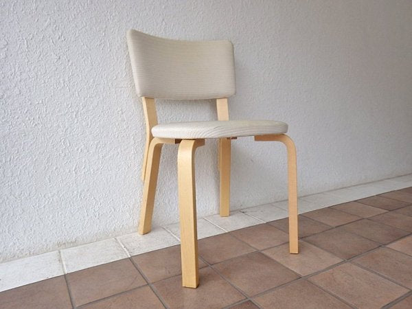 アルテック artek 63 チェア アルヴァアアルト Alvar Aalto バーチ材 × 廃盤希少 2006年限定 ヘリンボーン生地 北欧家具 フィンランド B ◇