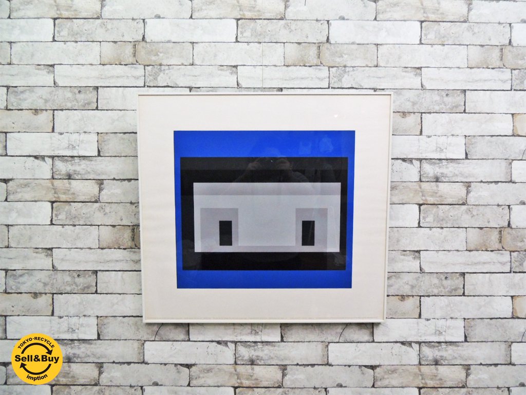 ジョセフ・アルバース Josef Albers HOMAGE TO THE SQUARE : MMA-3 メトロポリタン美術館 100周年 シルクスクリーン ポスター 額装 ●