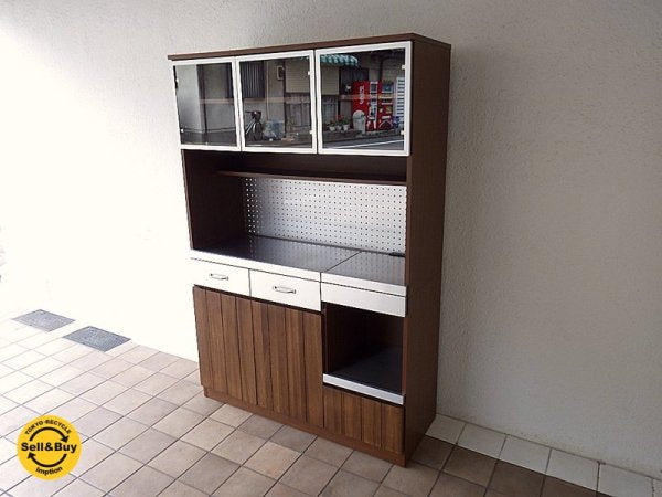 ウニコ unico ストラーダ STRADA キッチンボード W1200 ( カップボード 食器棚 レンジボード ) 現行品 定価:16.4万! ◇