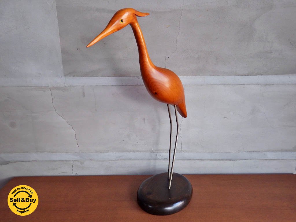パインバード The Pinebird ブルーヘロン BlueHeron オオアオサギ バード 木製 オブジェ ♪