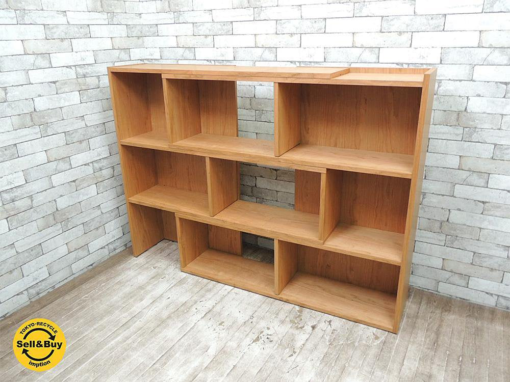 アクタス ACTUS FBシリーズ マルチシェルフ 伸長式スライドシェルフ チェリー材 W122~213cm ●