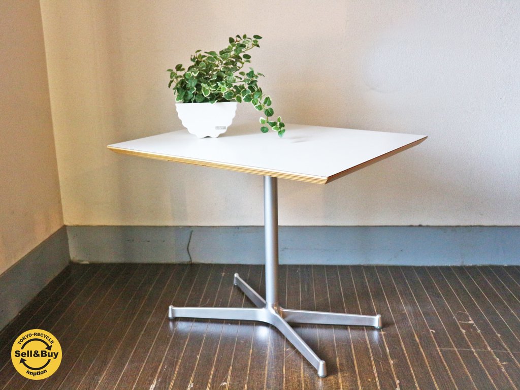 ディーアンドデパートメント D&DEPARTMENT カフェテーブル Cafe Table クロームメッキ X脚 ◎