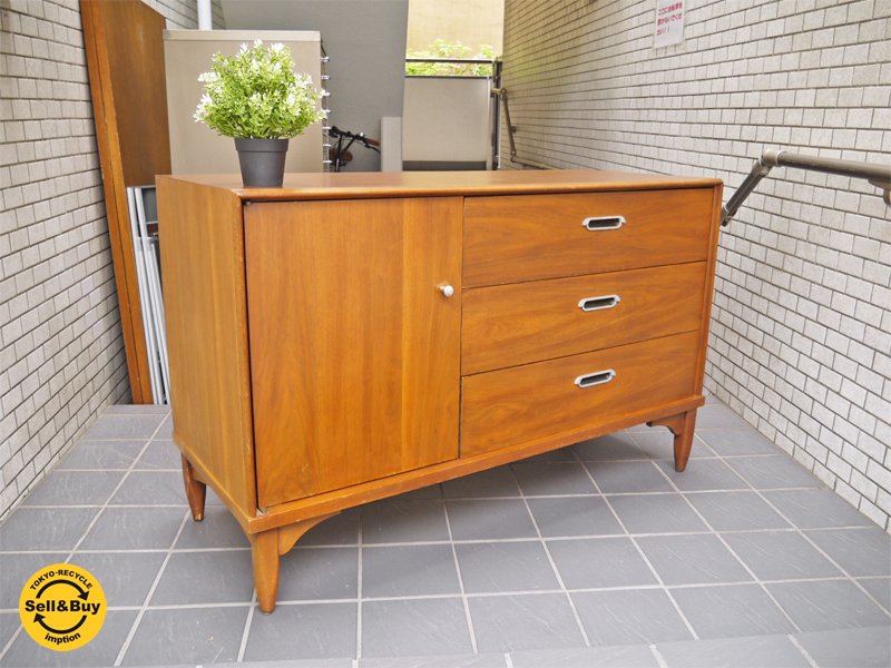 Singer furniture サイドボード チェスト メタルハンドル USビンテージ アクメファニチャー取扱 ACME ミッドセンチュリー 米国 ■