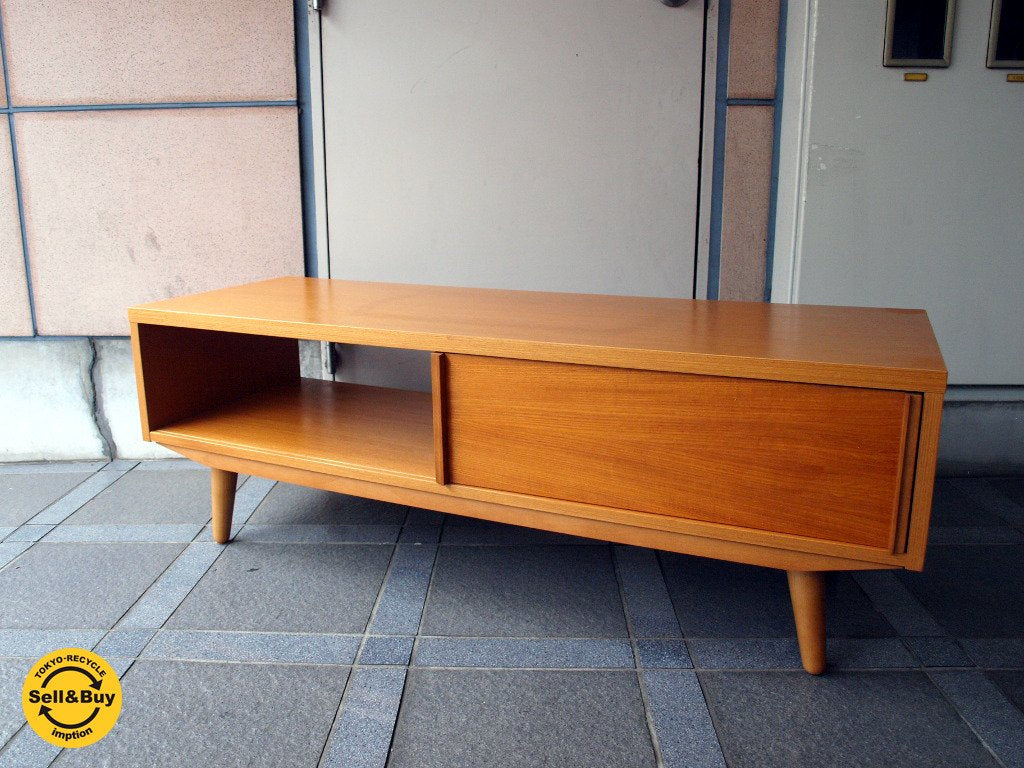 ウニコ unico アルベロ ALBERO チーク AVボード スライド扉 北欧デザイン 幅120cm ★