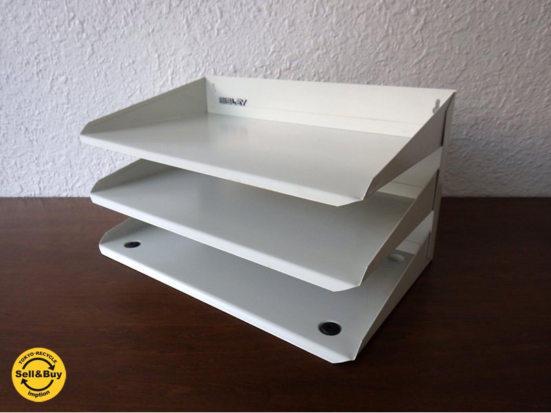 ビスレー BISLEY レターラック 3段 ホワイト 分別棚 仕分棚 壁掛けOK 英国メーカー (復刻版ではありません) ◇