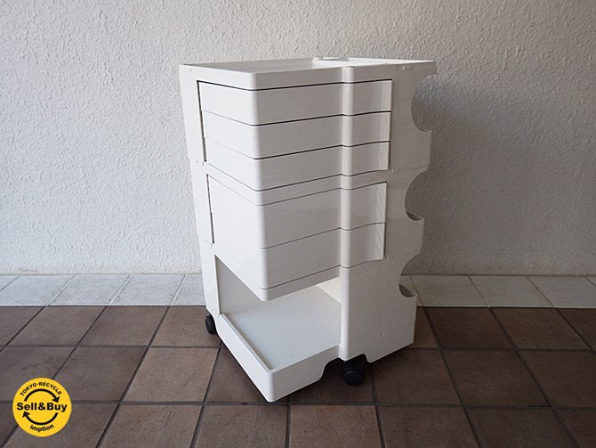 ビーライン B-LINE ボビーワゴン Bobby Wagon ジョエ・コロンボ Joe Colombo ホワイト 3段×5トレー MoMA グッドコンディション! ◇