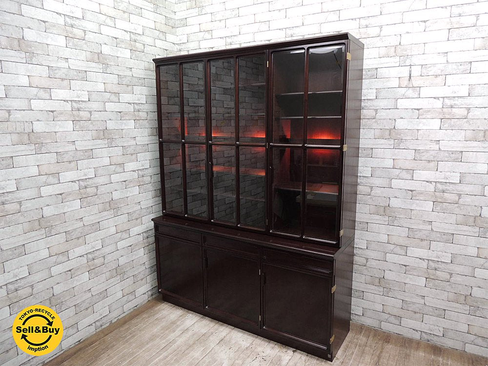 カンディハウス conde house ホック Hock リビングボード キャビネット 食器棚 飾り棚 照明付き W150cm 北欧スタイル 旭川 ●