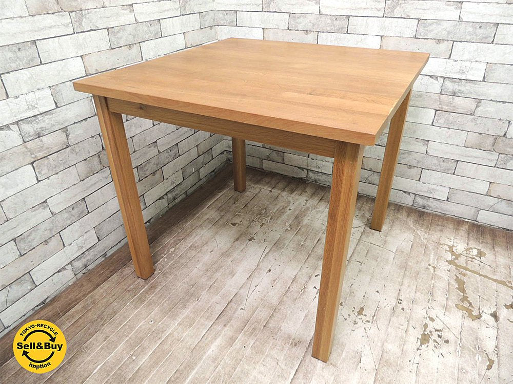 無印良品 MUJI オーク材 無垢材 ダイニングテーブル W80cm シンプルモダンデザイン 2~4人掛け ●