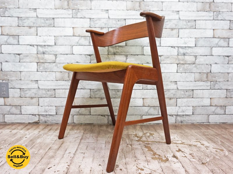 KS Møbelfabrik カイ・クリスチャンセン ネイルチェア ハーフアーム ファブリック張替え済 デンマーク ビンテージ ●