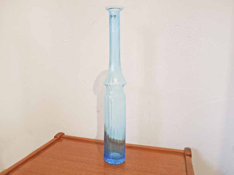 ヴェール VERT ブルーグラスジャグ Blue glass jag 水差し フラワーベース イタリア ヤマギワ ★