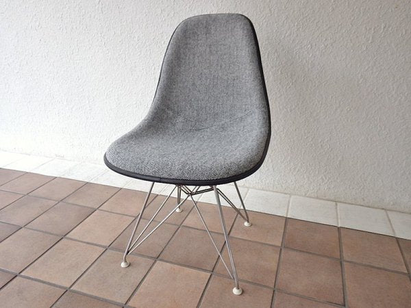 ハーマンミラー Herman Miller 55~70’s ビンテージ 2nd サイドシェルチェア VTG エッフェルベース DSR C&R.イームズ マハラム社 A.ジラルド生地 & 黒シェル ◇